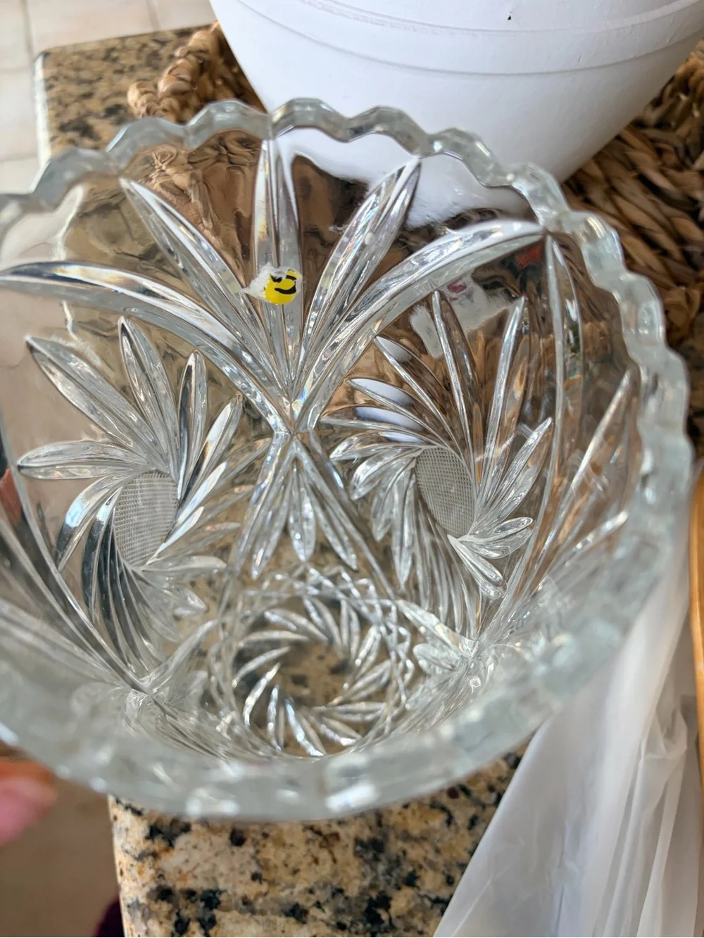 Clear Cut Lead Crystal Decorative Vase - Clear